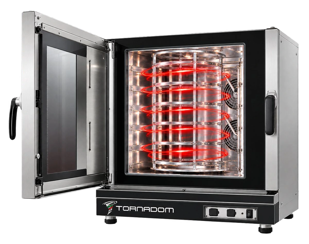 Tecnodom TORNADOM 5T rotating chamber view with door open